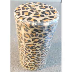 Leopard SWAZI CANDLE Handmade In Africa Decorative 3.5x7” Pillar Candle NOS